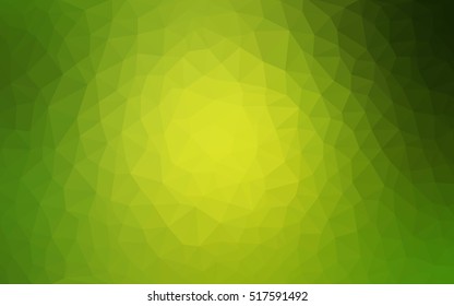 Light green-yellow abstract mosaic pattern. Creative geometric illustration in Origami style with gradient. The textured pattern can be used for background.