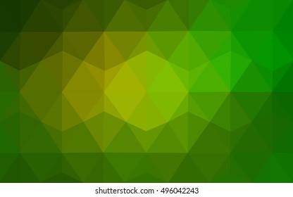 Light green-yellow abstract mosaic template. Glitter abstract illustration with an elegant design. A completely new template for your business design.