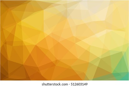 Light green-yellow abstract mosaic template. Geometric illustration in Origami style with gradient.  The template can be used as a background for cell phones.