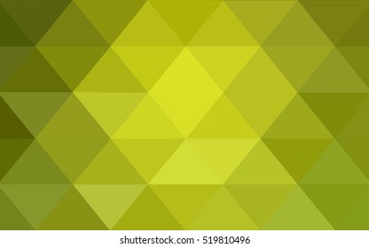 Light green-yellow abstract mosaic template. Creative illustration in halftone style with gradient. The template can be used as a background for cell phones.