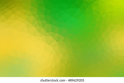 Light green-yellow abstract polygonal background. Brand-new colored illustration in blurry style with gradient. The template can be used as a background for cell phones.