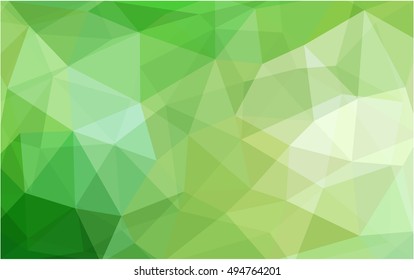 Light green-yellow abstract polygonal background. Shining colored illustration in a brand-new style. Triangular pattern for your business design.
