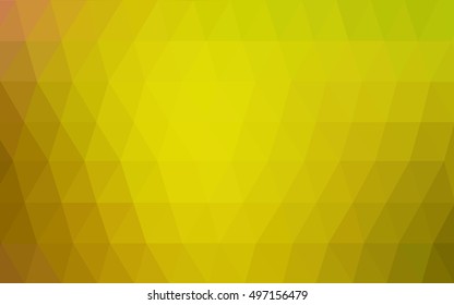 Light green-yellow abstract polygonal background. Modern geometrical abstract illustration with gradient. Brand-new design for your business.