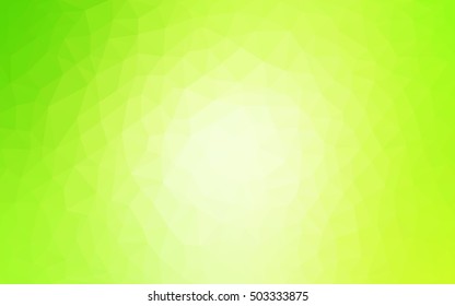 Light green-yellow abstract polygonal background. Modern geometrical abstract illustration with gradient. Brand-new design for your business.