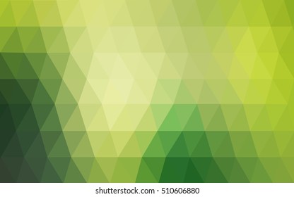 Light green-yellow abstract polygonal background. Creative geometric illustration in Origami style with gradient. A completely new template for your business design.