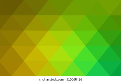 Light green-yellow abstract polygonal background. Brand-new colored illustration in blurry style with gradient. The template can be used as a background for cell phones.