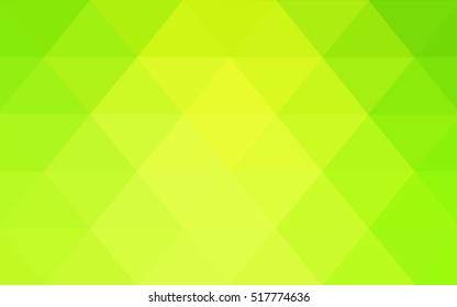 Light green-yellow abstract polygonal background. Creative geometric illustration in Origami style with gradient. A completely new template for your business design.