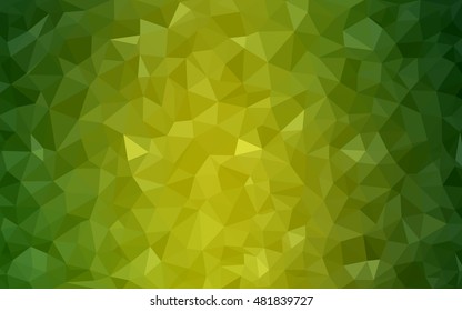 Light green-yellow abstract polygonal pattern. Glitter abstract illustration with an elegant design. Brand-new style for your business design.