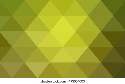 Light green-yellow abstract polygonal pattern. Modern geometrical abstract illustration with gradient. A completely new design for your business.