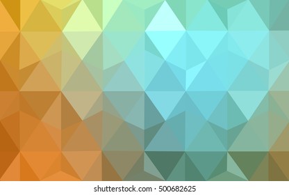 Light green-yellow abstract polygonal pattern. A vague abstract illustration with gradient. The completely new template can be used for your brand book.
