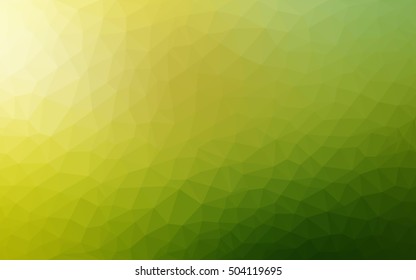 Light green-yellow abstract polygonal pattern. Glitter abstract illustration with an elegant design. Brand-new style for your business design.