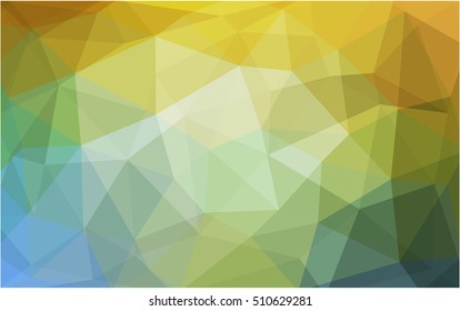 Light green-yellow abstract polygonal pattern. Glitter abstract illustration with an elegant design. The textured pattern can be used for background.