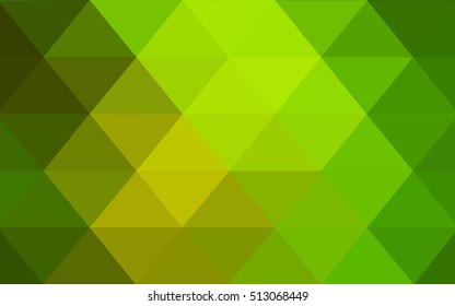 Light green-yellow abstract polygonal pattern. A completely new color illustration in a vague style. Brand-new style for your business design.
