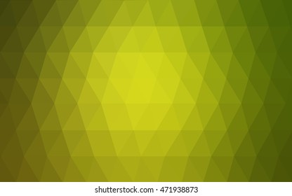 Light green-yellow abstract polygonal template. Shining illustration, which consist of triangles. A completely new template for your business design.