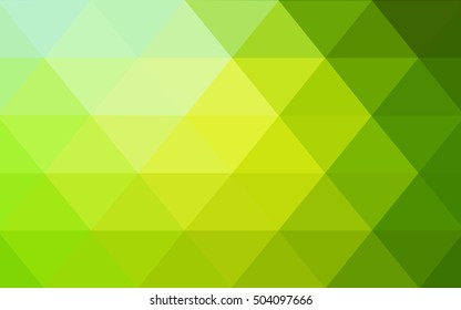 Light green-yellow abstract polygonal template. Triangular geometric sample with gradient.  A new texture for your design.