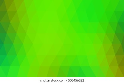 Light green-yellow abstract polygonal template. Glitter abstract illustration with an elegant design. The polygonal design can be used for your web site.