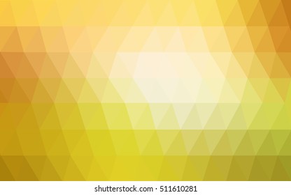 Light green-yellow abstract polygonal template. Shining illustration, which consist of triangles. A completely new design for your business.