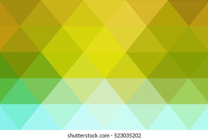Light green-yellow abstract polygonal template. Geometric illustration in Origami style with gradient.  A new texture for your design.