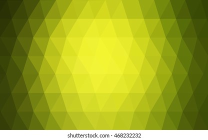 Light green-yellow blurry triangle background. Geometric illustration in Origami style with gradient.  A new texture for your design.