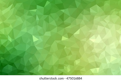 Light green-yellow blurry triangle background. Colorful abstract illustration with gradient. A completely new design for your business.