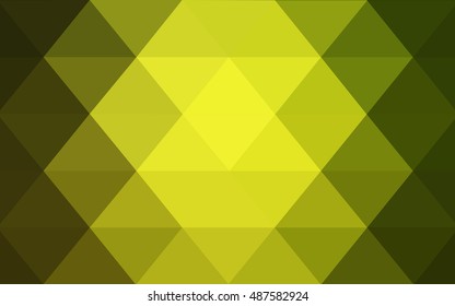 Light green-yellow blurry triangle background. Modern geometrical abstract illustration with gradient. The elegant pattern can be used as part of a brand book.