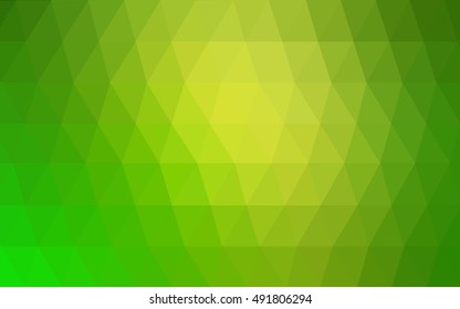 Light green-yellow blurry triangle background. Colorful abstract illustration with gradient. The textured pattern can be used for background.