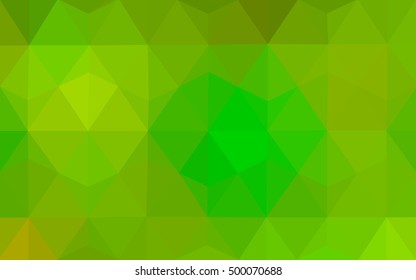 Light green-yellow blurry triangle background. A sample with polygonal shapes. The completely new template can be used for your brand book.