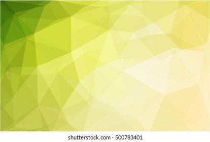 Light green-yellow blurry triangle background. Shining colored illustration in a brand-new style. Brand-new style for your business design.