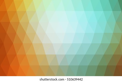 Light green-yellow blurry triangle background. Shining illustration, which consist of triangles. The elegant pattern can be used as part of a brand book.
