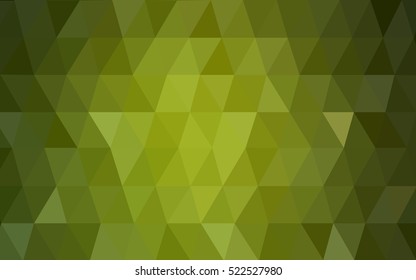 Light green-yellow blurry triangle background. Creative illustration in halftone style with gradient. The textured pattern can be used for background.