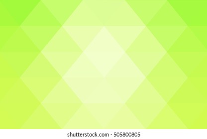 Light green-yellow blurry triangle template. Creative geometric illustration in Origami style with gradient. A new texture for your design.