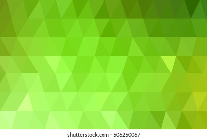 Light green-yellow blurry triangle template. Creative geometric illustration in Origami style with gradient. The elegant pattern can be used as part of a brand book.