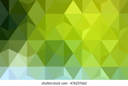 Light green-yellow low poly background. Glitter abstract illustration with an elegant design. A completely new design for your business.