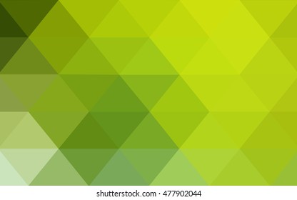 Light green-yellow low poly background. Brand-new colored illustration in blurry style with gradient. Triangular pattern for your business design.