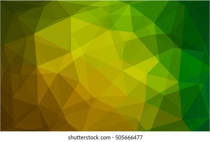 Light green-yellow low poly template. Shining illustration, which consist of triangles. The template can be used as a background for cell phones.