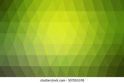 Light green-yellow low poly template. Triangular geometric sample with gradient.  The elegant pattern can be used as part of a brand book.