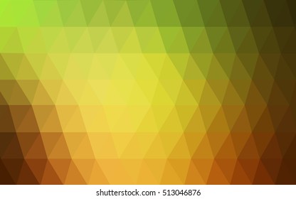 Light green-yellow polygon abstract background. Geometric illustration in Origami style with gradient.  Triangular pattern for your business design.