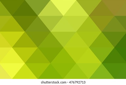 Light green-yellow polygon abstract template. Creative geometric illustration in Origami style with gradient. A completely new design for your business.