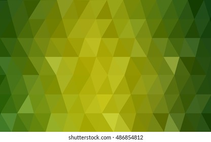 Light green-yellow polygon abstract template. Geometric illustration in Origami style with gradient.  The polygonal design can be used for your web site.