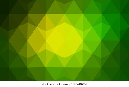 Light green-yellow polygon abstract template. Colorful illustration in abstract style with gradient. The best triangular design for your business.