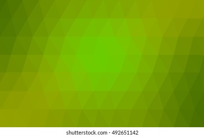 Light green-yellow polygon abstract template. Modern geometrical abstract illustration with gradient. The best triangular design for your business.
