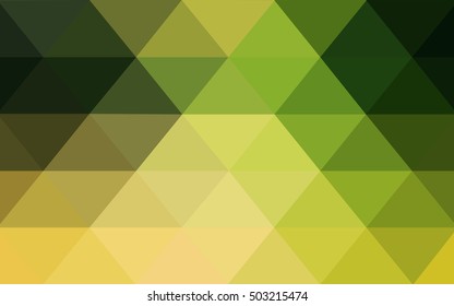 Light green-yellow polygon abstract template. Modern geometrical abstract illustration with gradient. A completely new design for your business.