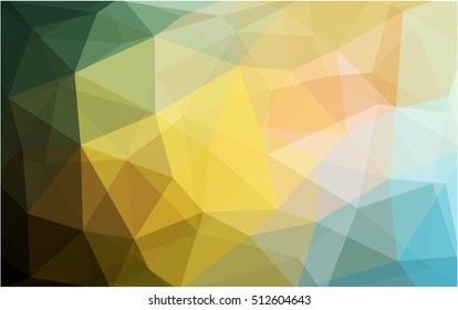 Light green-yellow polygon abstract template. An elegant bright illustration with gradient. The polygonal design can be used for your web site.
