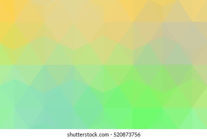Light green-yellow polygon abstract template. An elegant bright illustration with gradient. A completely new design for your business.