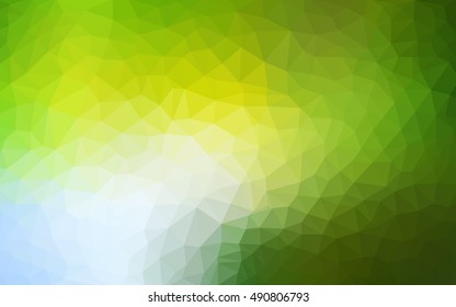Light green-yellow polygonal background. A completely new color illustration in a vague style. The best triangular design for your business.