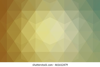 Light green-yellow polygonal background. Shining illustration, which consist of triangles. The completely new template can be used for your brand book.