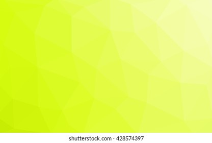Light green-yellow polygonal illustration, which consist of triangles. Triangular design for your business. Geometric background in Origami style with gradient.