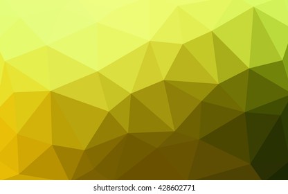 Light green-yellow polygonal illustration, which consist of triangles. Triangular design for your business. Geometric background in Origami style with gradient.