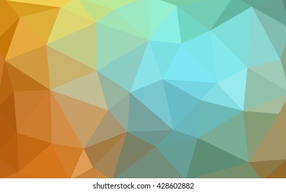 Light green-yellow polygonal illustration, which consist of triangles. Triangular design for your business. Geometric background in Origami style with gradient.
