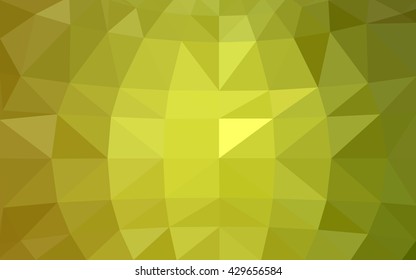 Light green-yellow polygonal illustration, which consist of triangles. Triangular design for your business. Geometric background in Origami style with gradient.